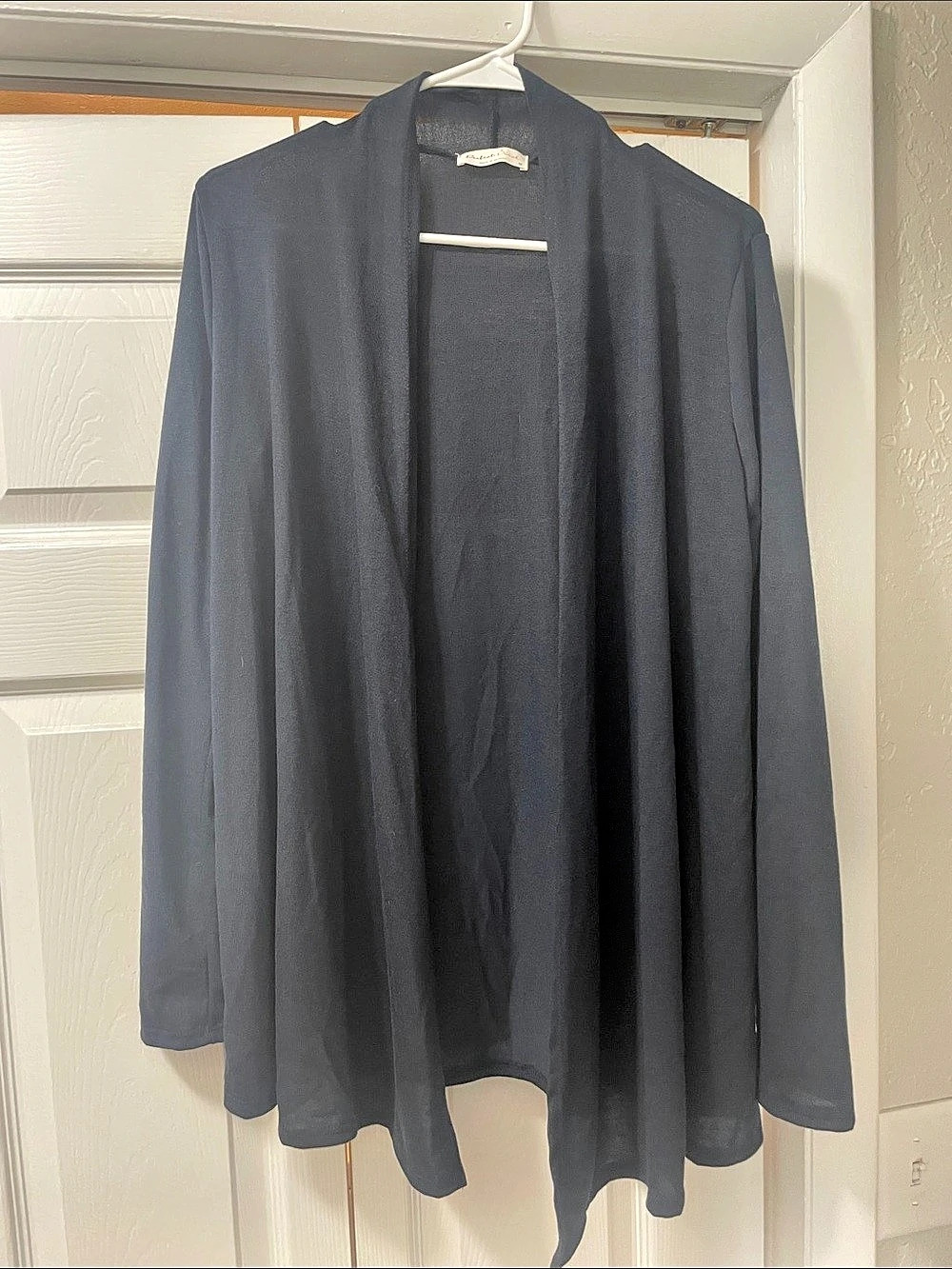 Perfect Peach Women's Open Front Cardigan in Black Size Medium, Quiet Luxury